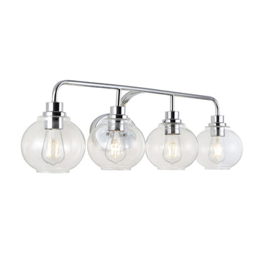 Sandrine Iron/Seeded Glass Cottage Rustic LED Vanity Light